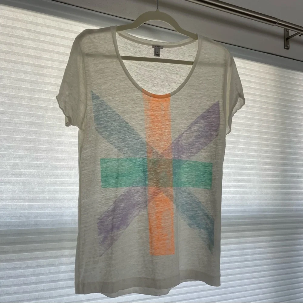 J. Crew Graphic Linen Tee - Picture 3 of 6